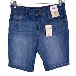 Denim Co Relaxed Fit Denim Shorts Button Fly 34 New